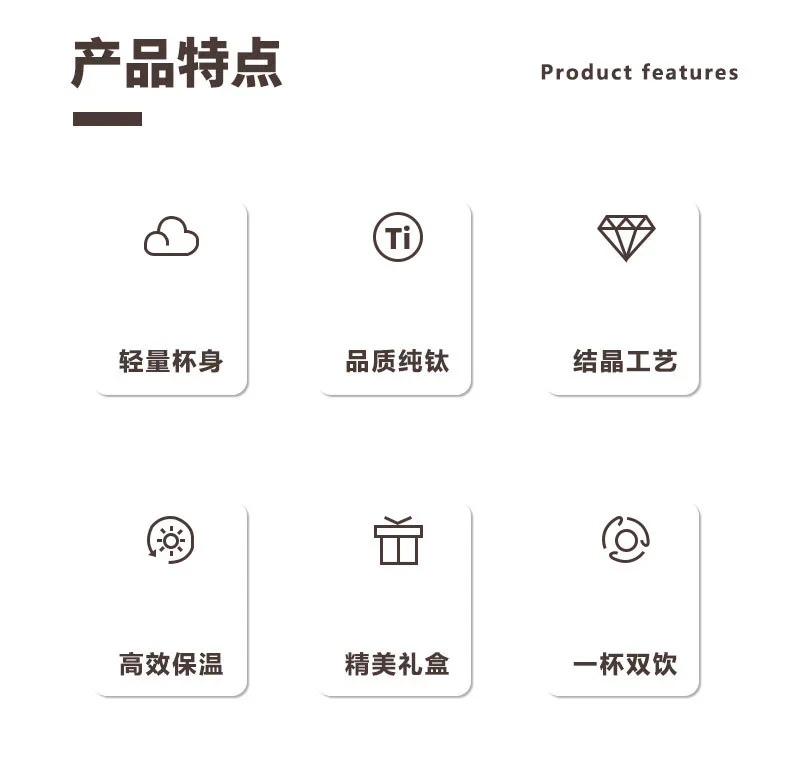 Pure Titanium Double-Wall Insulated Coffee Cup detail 2