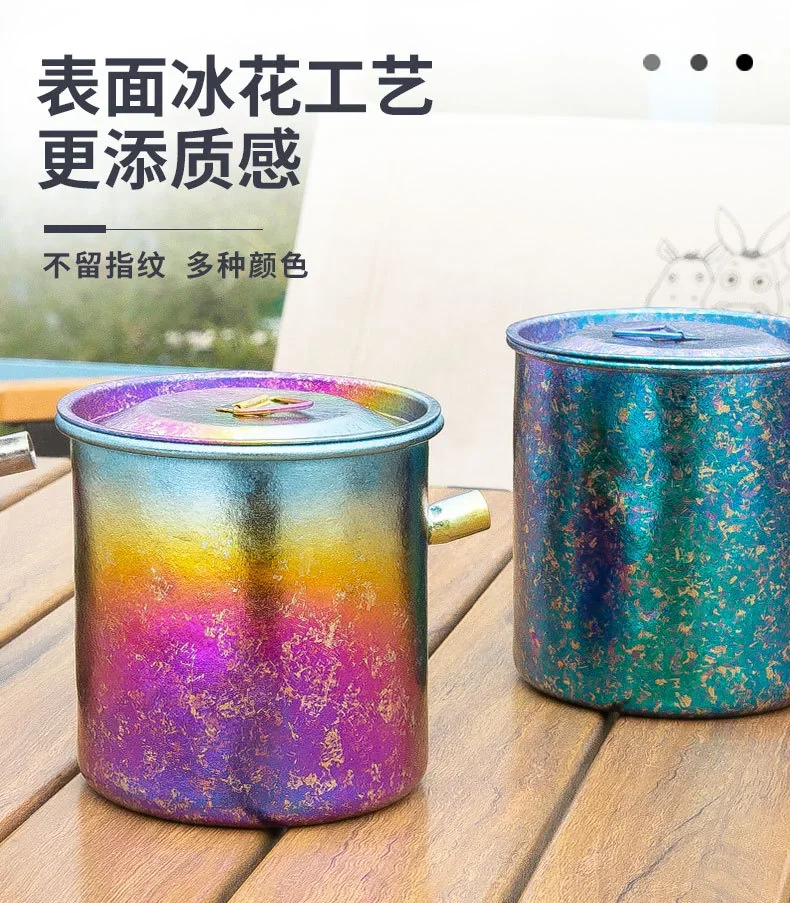 Pure Titanium Camping Kettle & Teacup Set detail 6