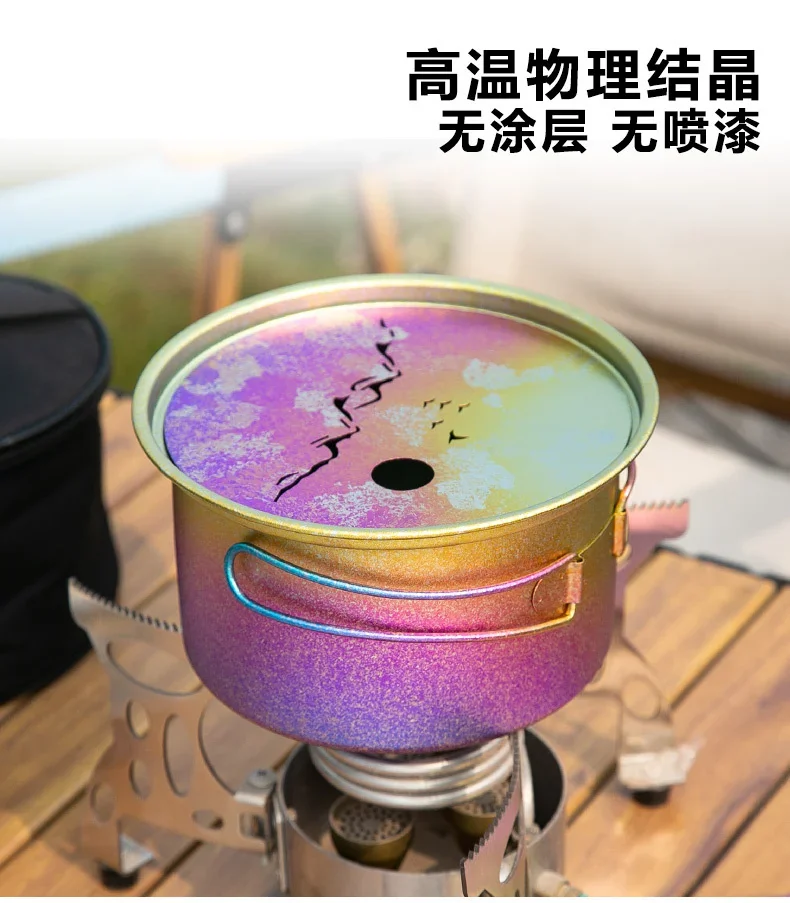 Pure Titanium Saucer Camping Pot detail 5