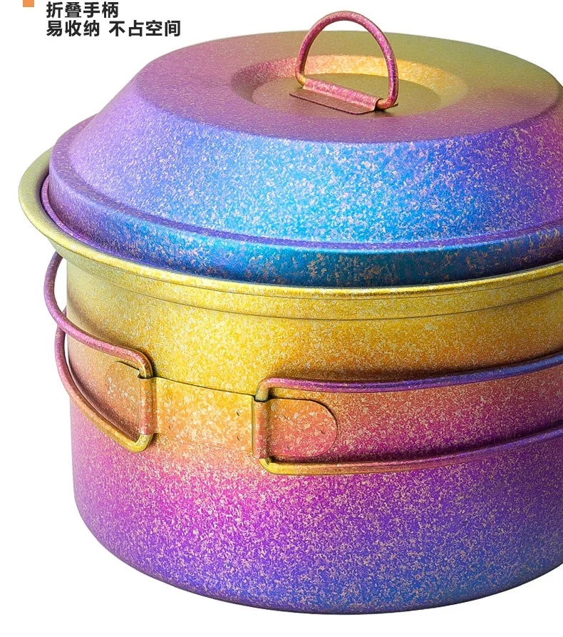 Pure Titanium Saucer Camping Pot detail 12