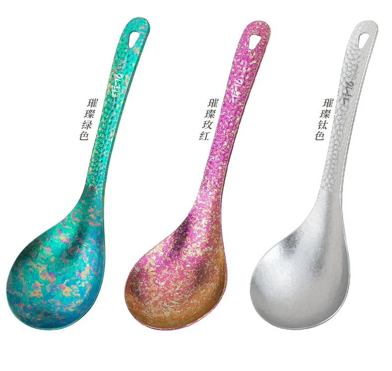 Pure Titanium Long-Handled Soup Spoon detail 10