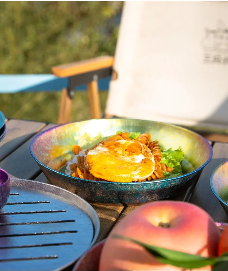 Pure Titanium Camping Plate Set detail 11