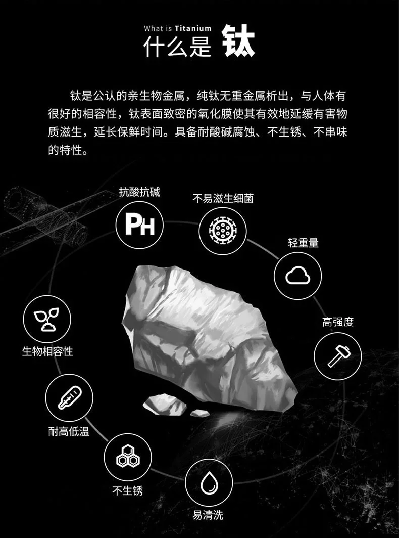 Pure Titanium Sports Water Bottle detail 2