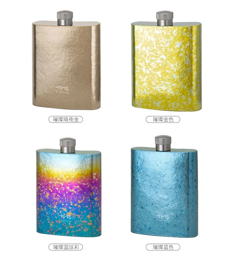 Pure Titanium Classic Square Hip Flask (100ml) detail 14